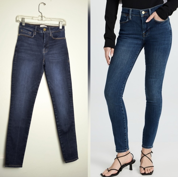 Frame Denim Le One Skinny Kodak  Pant Women's Size 1 Blue - Picture 1 of 5